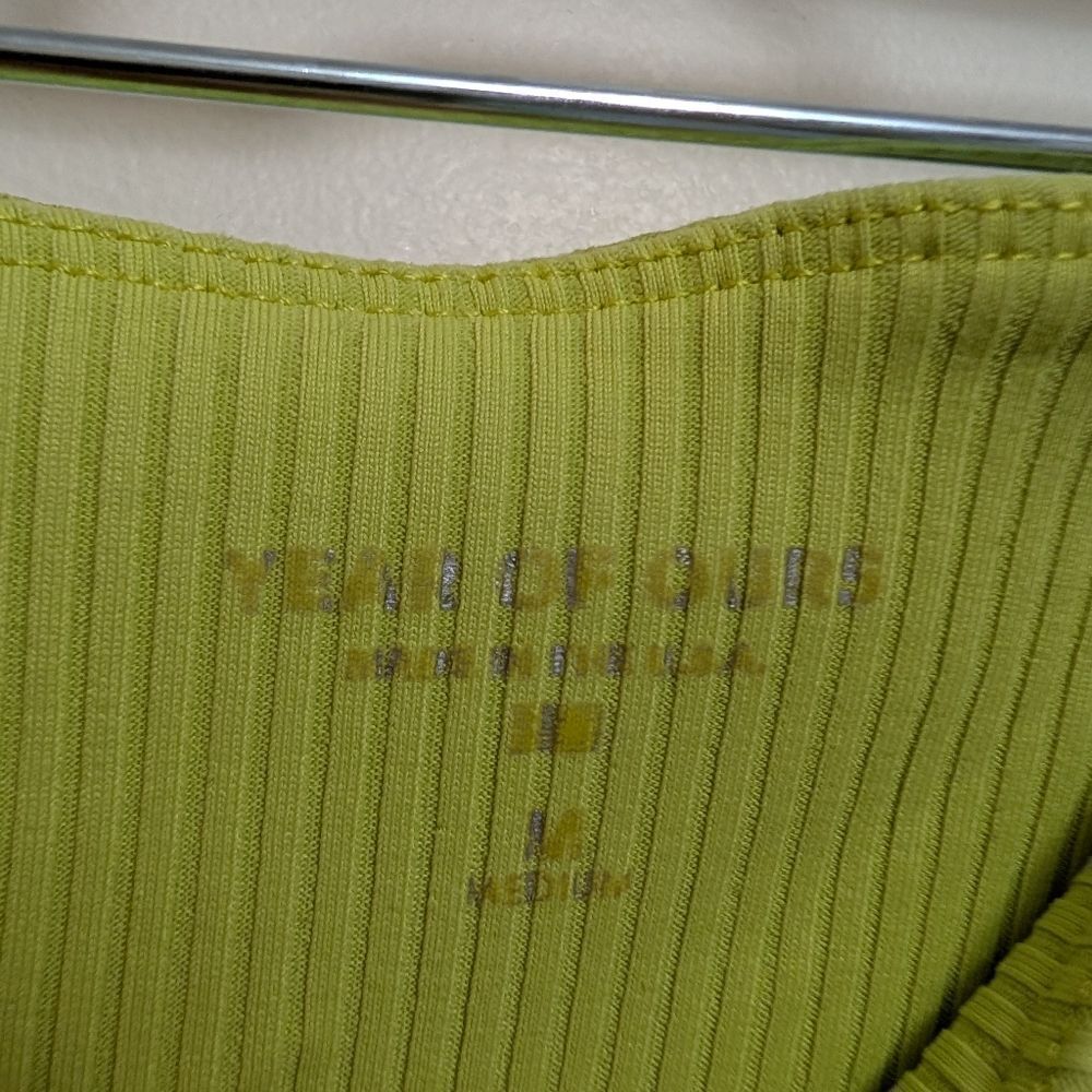 Year of Ours Womens Fitness Workout Bike Short in Yellow Size Medium Crossover - Picture 4 of 5